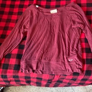Maroon long sleeve shirt